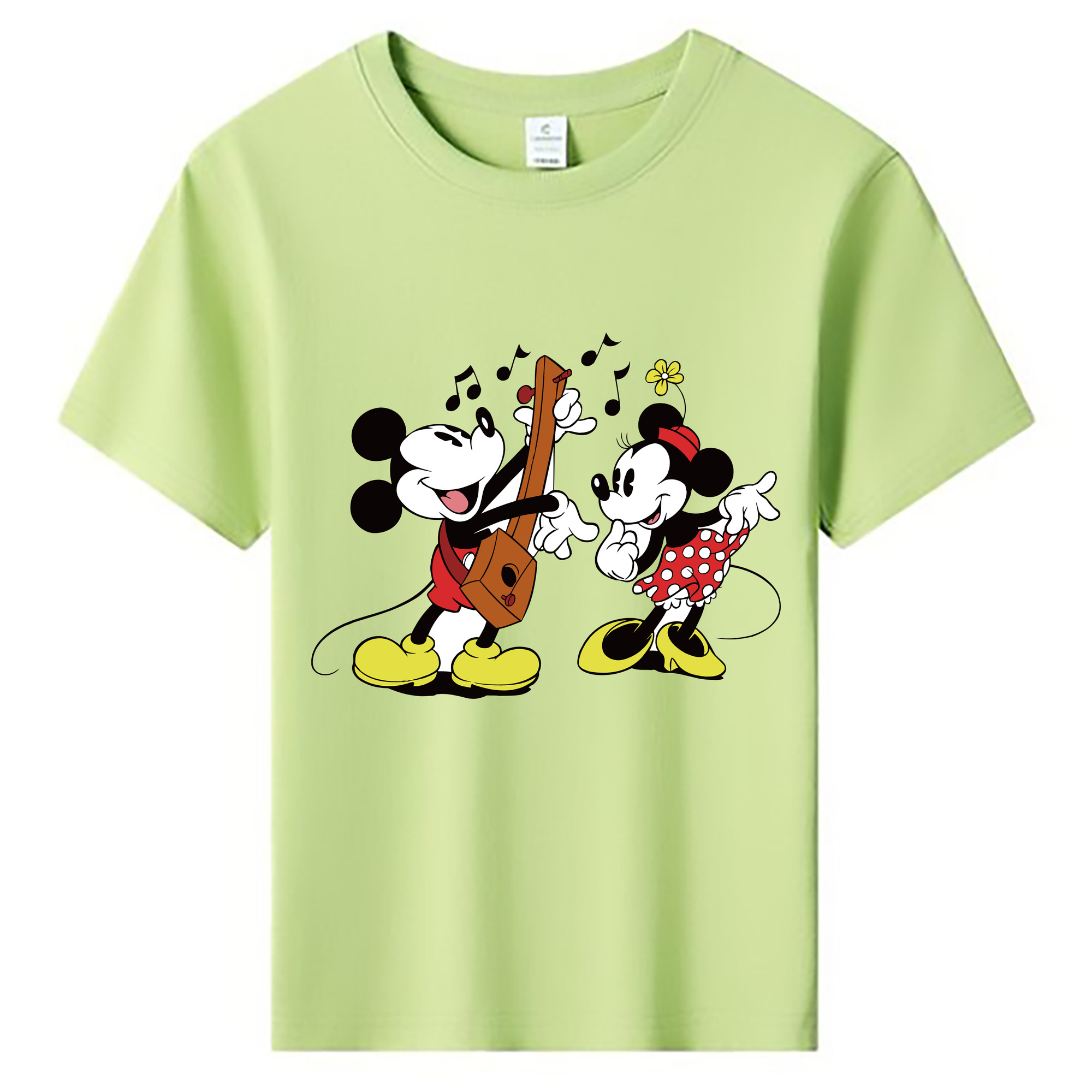 ミッキーマウス Mickey Mouse 綿100％キッズTシャツ（フロントプリント）